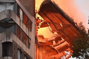 Sydney'de Alevlerle Kaplı Bina Çöktü
