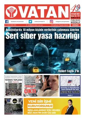 Yeni Vatan – 29 Eylül 2022 – Sayı 1917