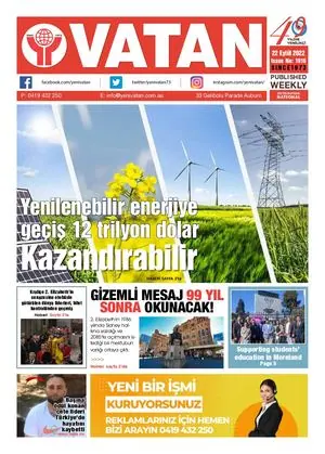 Yeni Vatan – 22 Eylül 2022 – Sayı 1916