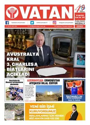 Yeni Vatan – 15 Eylül 2022 – Sayı 1915