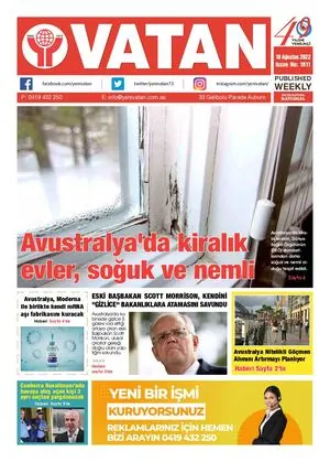 Yeni Vatan – 18 Ağustos 2022 – Sayı 1911