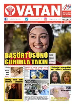 Yeni Vatan – 28 Temmuz 2022 – Sayı 1908