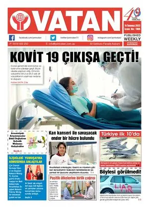 Yeni Vatan – 14 Temmuz 2022 – Sayı 1906