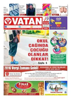 Yeni Vatan – 15 Ağustos 2016 – Sayı 1863