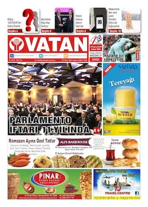 Yeni Vatan – 27 Haziran 2016 – Sayı 1856