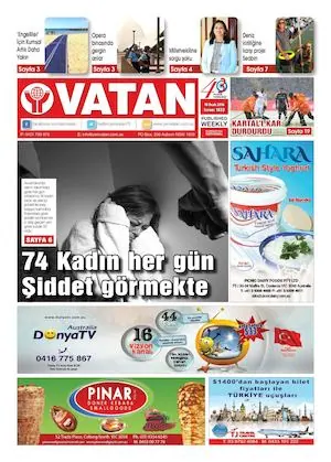 Yeni Vatan – 18 Ocak 2016 – Sayı 1833