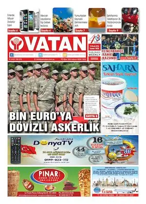 Yeni Vatan – 11 Ocak 2016 – Sayı 1832