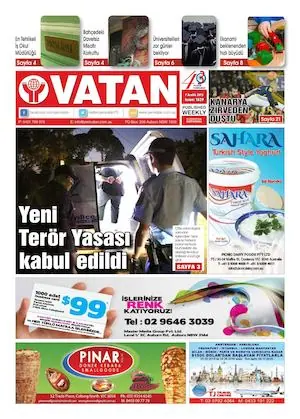 Yeni Vatan – 7 Aralık 2015 – Sayı 1829