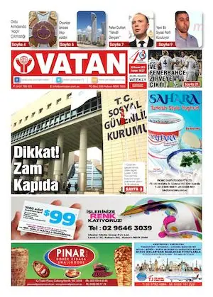 Yeni Vatan – 23 Kasım 2015 – Sayı 1827