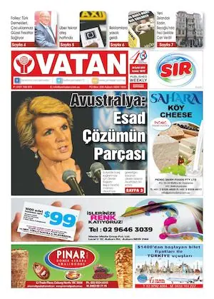 Yeni Vatan – 28 Eylül 2015 – Sayı 1819
