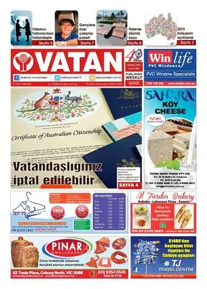 Yeni Vatan – 18 Mayıs 2015 – Sayı 1801