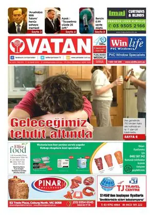 Yeni Vatan – 31 Ağustos 2014 – Sayı 1765