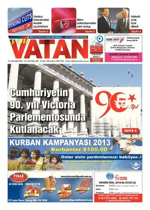 Yeni Vatan – 10 Ekim 2013 – Sayı 1721