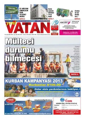 Yeni Vatan – 26 Eylül 2013 – Sayı 1719