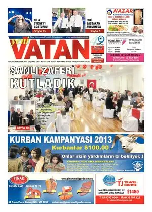 Yeni Vatan – 5 Eylül 2013 – Sayı 1716