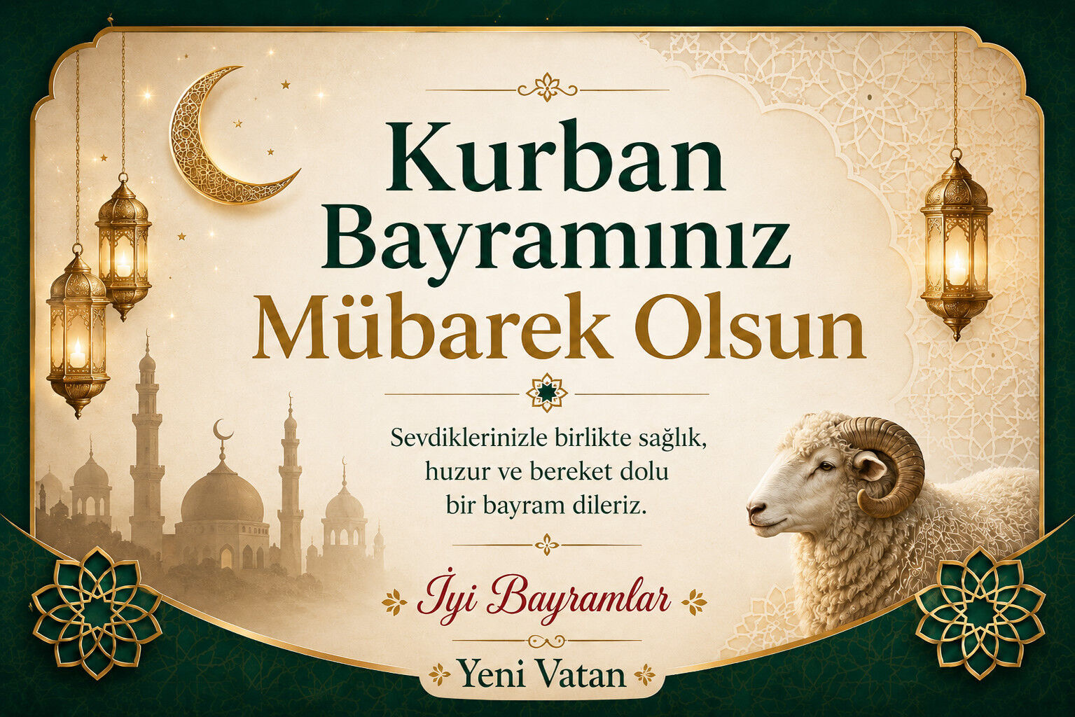 Yeni Vatan Kurban Mesaji PopUp