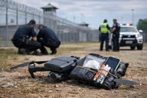 Cezaevine drone ile kaçak eşya girişimi konulu temsili editoryal görsel