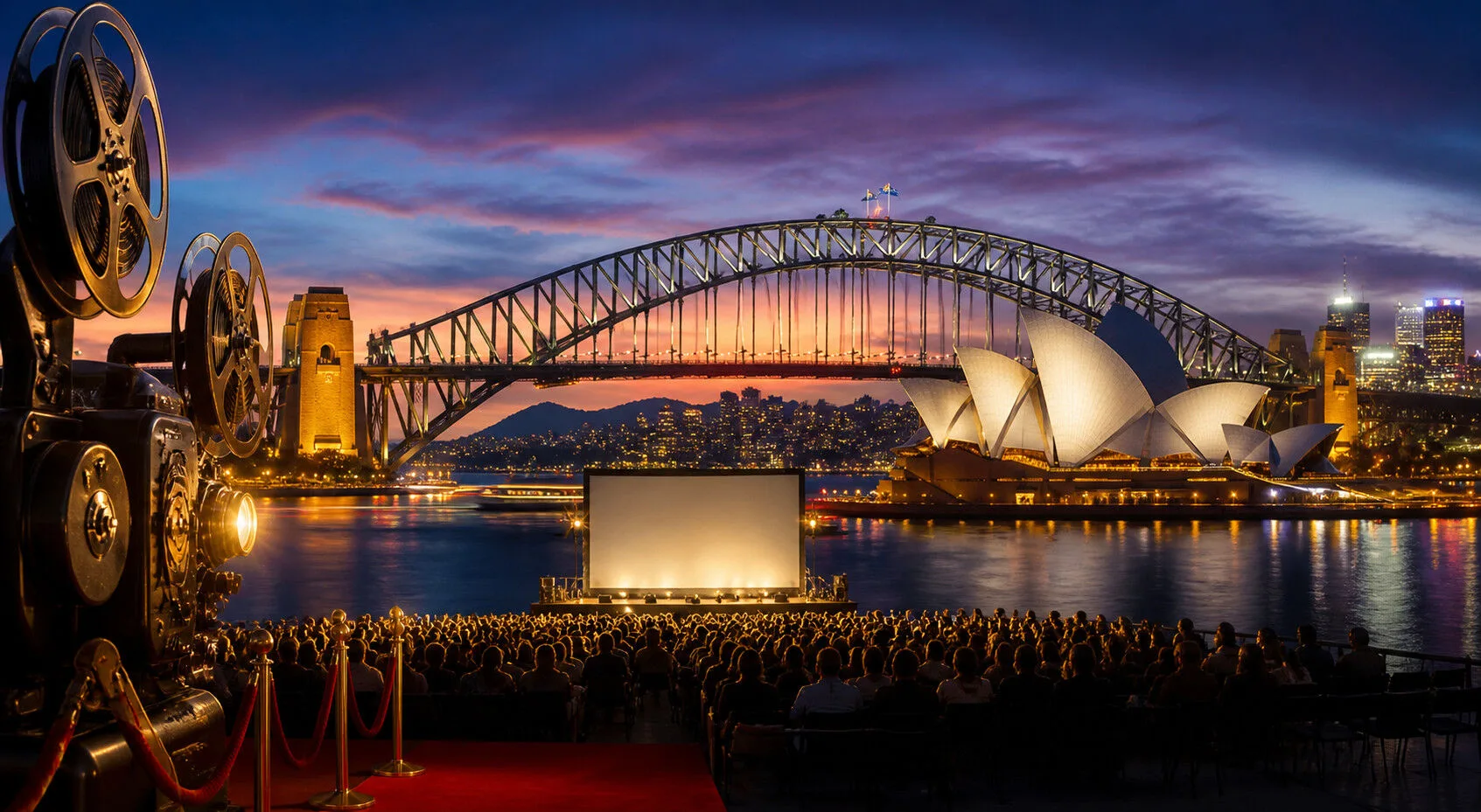 Sydney Limanı’nda açık hava sineması ve film festivali atmosferi
