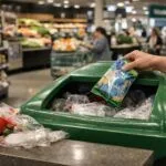 Woolworths’te yumuşak plastikler yeniden mağazalarda toplanacak haberini anlatan temsili editoryal görsel