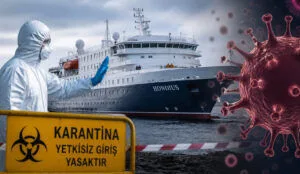Yolcu gemisi ve sağlık görevlisiyle temsil edilen virüs alarm
