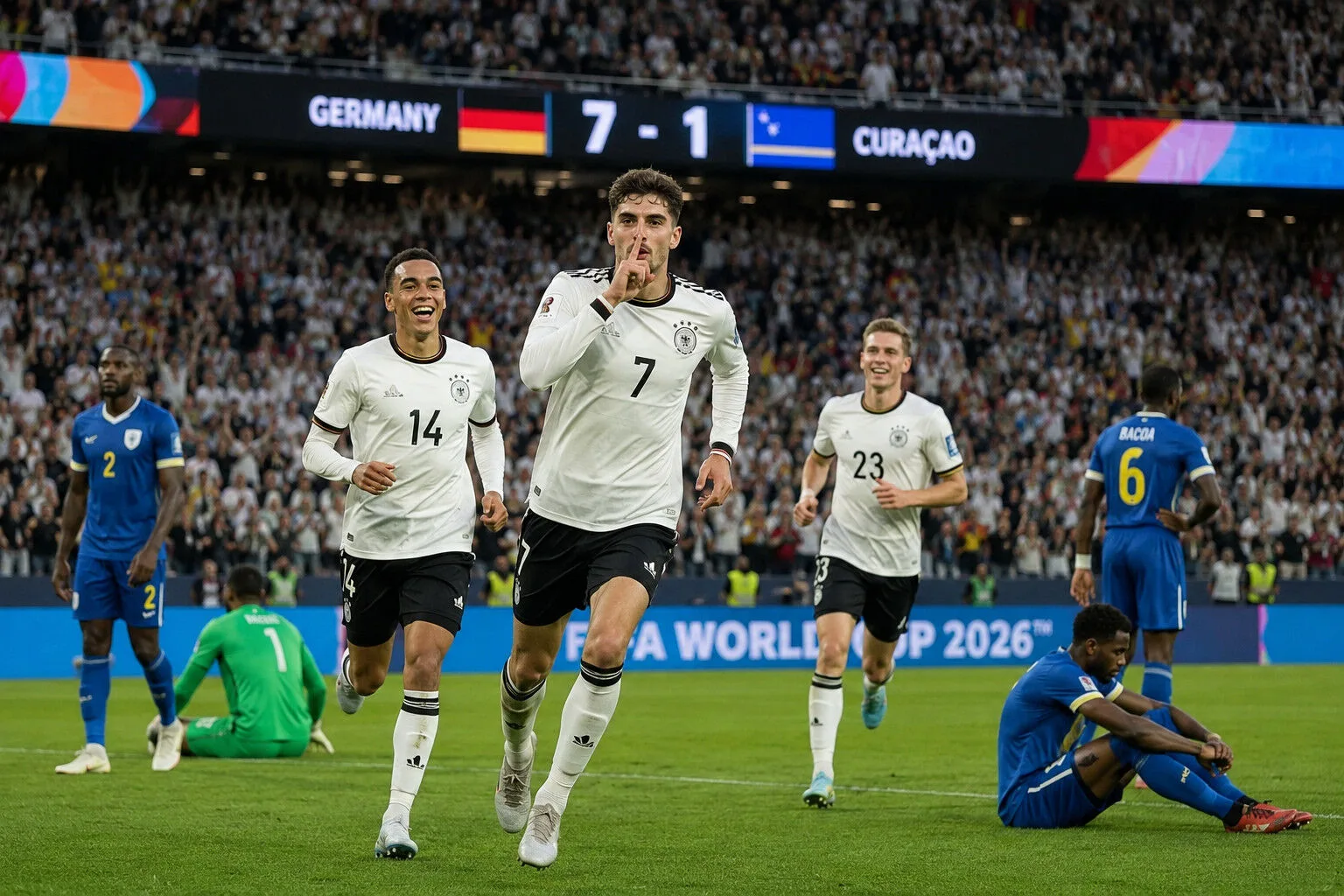 Almanya’dan Curaçao’ya yedi gol konulu temsili editoryal görsel