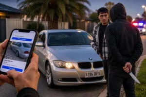 BMW satışı girişimi aracın çalınmasıyla sonuçlandı konulu temsili editoryal görsel
