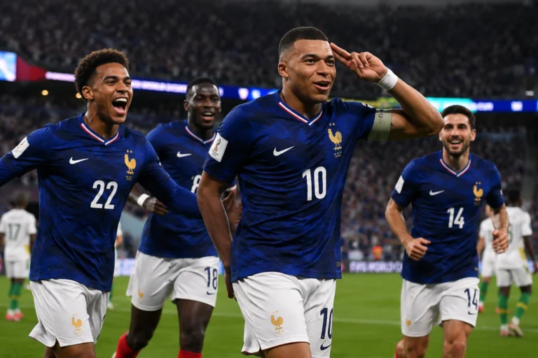 Mbappé iki golle Fransa tarihinin en golcüsü oldu, Fransa Senegal’i 3-1 yendi konulu temsili editoryal görsel