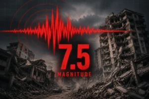 Venezuela’da çifte deprem felaketi konulu temsili editoryal görsel