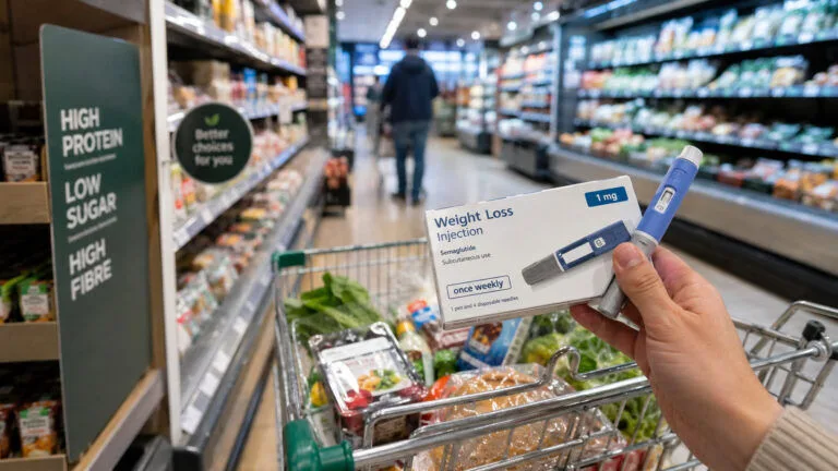Zayıflama iğneleri market harcamalarını düşürdü konulu temsili editoryal görsel