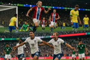 Norveç ve İngiltere çeyrek finalde konulu temsili editoryal görsel